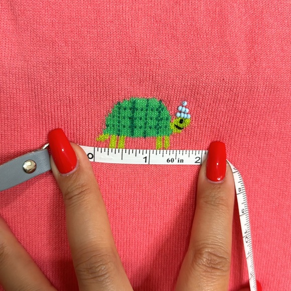 🐢 Talbots Happy Turtle Beaded Novelty Sweater 🐢 - Picture 7 of 9